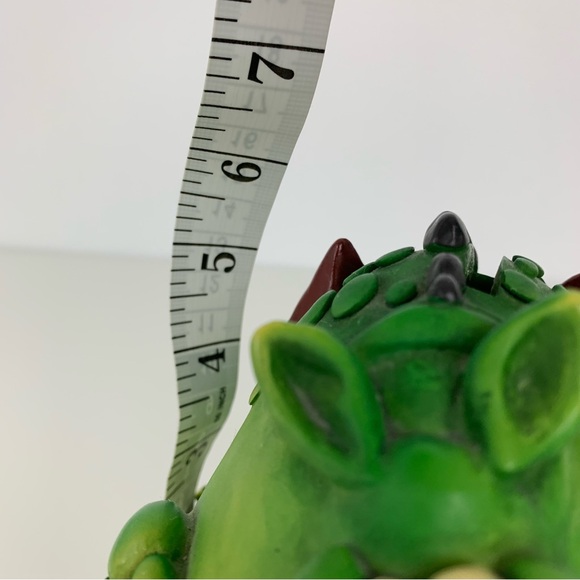 Vintage Chubby Quirky Green Dragon Piggy Bank Paolo Chiari Adorable Derpy Read - Picture 15 of 16